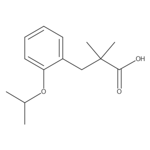2,2-Dimethyl-3-[2-(propan-2-yloxy)phenyl]propanoic acid结构式