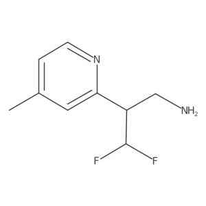 3,3-Difluoro-2-(4-methylpyridin-2-yl)propan-1-amine结构式