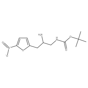 tert-butyl N-[2-amino-3-(5-nitrofuran-2-yl)propyl]carbamate Structure