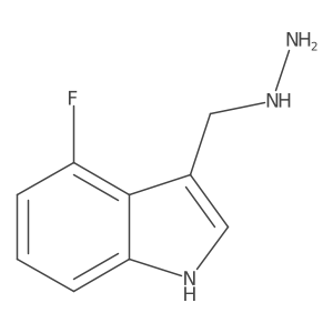 4-fluoro-3-(hydrazinylmethyl)-1H-indole结构式