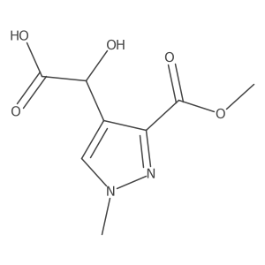 2-hydroxy-2-[3-(methoxycarbonyl)-1-methyl-1H-pyrazol-4-yl]acetic acid结构式