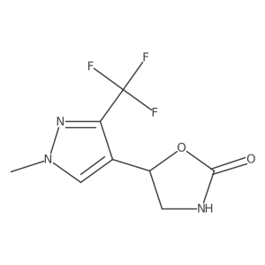 5-[1-methyl-3-(trifluoromethyl)-1H-pyrazol-4-yl]-1,3-oxazolidin-2-one结构式