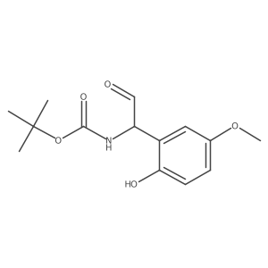 tert-butyl N-[1-(2-hydroxy-5-methoxyphenyl)-2-oxoethyl]carbamate Structure