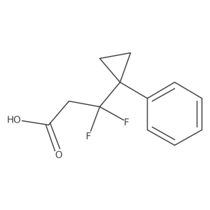 3,3-Difluoro-3-(1-phenylcyclopropyl)propanoic acid Structure