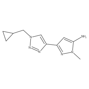3-[1-(cyclopropylmethyl)-1H-1,2,3-triazol-4-yl]-1-methyl-1H-pyrazol-5-amine结构式