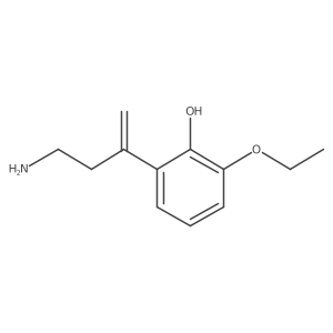 2-(4-Aminobut-1-en-2-yl)-6-ethoxyphenol结构式