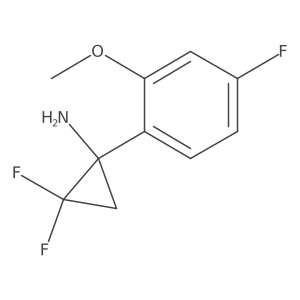 2,2-Difluoro-1-(4-fluoro-2-methoxyphenyl)cyclopropan-1-amine结构式