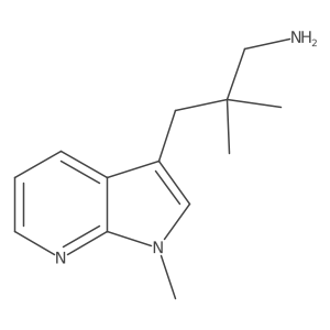 2,2-dimethyl-3-{1-methyl-1H-pyrrolo[2,3-b]pyridin-3-yl}propan-1-amine结构式