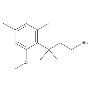 3-(2-Fluoro-6-methoxy-4-methylphenyl)-3-methylbutan-1-amine Structure