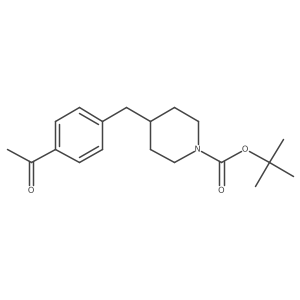 Tert-butyl 4-[(4-acetylphenyl)methyl]piperidine-1-carboxylate Structure