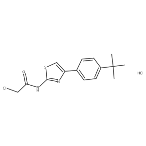 N-[4-(4-Tert-butylphenyl)-1,3-thiazol-2-yl]-2-chloroacetamide;hydrochloride Structure