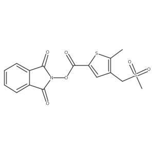 1,3-dioxo-2,3-dihydro-1H-isoindol-2-yl 4-(methanesulfonylmethyl)-5-methylthiophene-2-carboxylate结构式