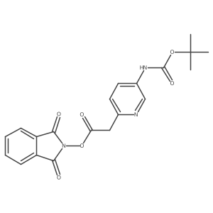 1,3-dioxo-2,3-dihydro-1H-isoindol-2-yl 2-(5-{[(tert-butoxy)carbonyl]amino}pyridin-2-yl)acetate结构式