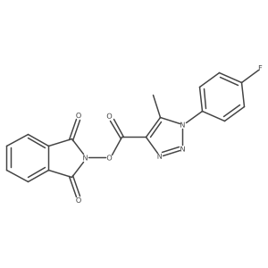 1,3-dioxo-2,3-dihydro-1H-isoindol-2-yl 1-(4-fluorophenyl)-5-methyl-1H-1,2,3-triazole-4-carboxylate结构式