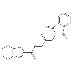 1,3-dioxo-2,3-dihydro-1H-isoindol-2-yl 2-[(4,5,6,7-tetrahydro-1-benzothiophen-2-yl)formamido]acetate Structure