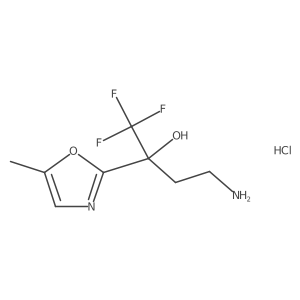 4-Amino-1,1,1-trifluoro-2-(5-methyl-1,3-oxazol-2-yl)butan-2-ol;hydrochloride Structure