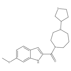 6-methoxy-2-[4-(thiolan-3-yl)-1,4-diazepane-1-carbonyl]-1H-indole Structure
