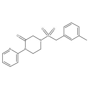 4-[(3-Methylphenyl)methanesulfonyl]-1-(pyridin-2-yl)piperazin-2-one结构式