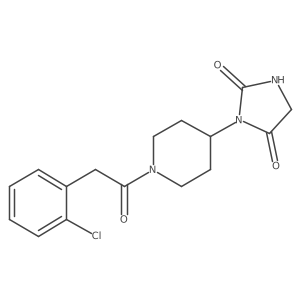 3-{1-[2-(2-Chlorophenyl)acetyl]piperidin-4-yl}imidazolidine-2,4-dione Structure