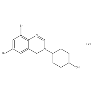 trans-4-(6,8-Dibromoquinazolin-3(4H)-yl)cyclohexanol Hydrochloride结构式
