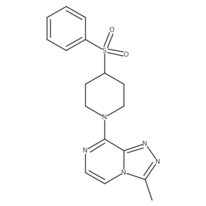 4-(Benzenesulfonyl)-1-{3-methyl-[1,2,4]triazolo[4,3-a]pyrazin-8-yl}piperidine Structure