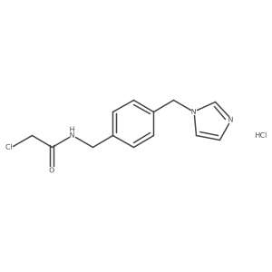 2-chloro-N-({4-[(1H-imidazol-1-yl)methyl]phenyl}methyl)acetamide hydrochloride结构式