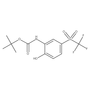 tert-butyl N-(2-hydroxy-5-trifluoromethanesulfonylphenyl)carbamate结构式