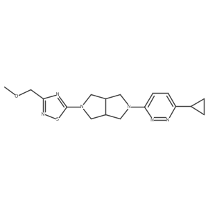 3-Cyclopropyl-6-{5-[3-(methoxymethyl)-1,2,4-thiadiazol-5-yl]-octahydropyrrolo[3,4-c]pyrrol-2-yl}pyridazine Structure