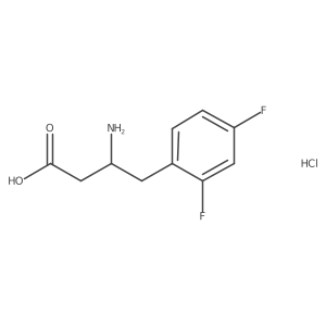 (3S)-3-amino-4-(2,4-difluorophenyl)butanoic acid hydrochloride Structure