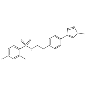 4-fluoro-2-methyl-N-{2-[4-(1-methyl-1H-pyrazol-4-yl)phenyl]ethyl}benzene-1-sulfonamide Structure