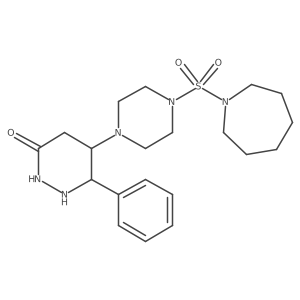 5-[4-(Azepan-1-ylsulfonyl)piperazin-1-yl]-6-phenyldiazinan-3-one Structure