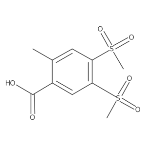 2-methyl-4,5-bis(methylsulfonyl)benzoic Acid Structure