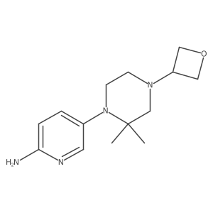 2-Amino-5-[2,2-dimethyl-4-(oxetan-3-yl)-1-piperazinyl]pyridine Structure