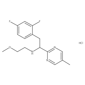 [2-(2,4-Difluorophenyl)-1-(5-methylpyrimidin-2-yl)ethyl](2-methoxyethyl)amine hydrochloride结构式