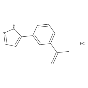 1-[3-(1H-pyrazol-3-yl)phenyl]ethan-1-one hydrochloride结构式