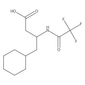 (3S)-4-cyclohexyl-3-(2,2,2-trifluoroacetamido)butanoic acid结构式