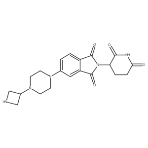 5-(4-(Azetidin-3-yl)piperazin-1-yl)-2-(2,6-dioxopiperidin-3-yl)isoindoline-1,3-dione结构式