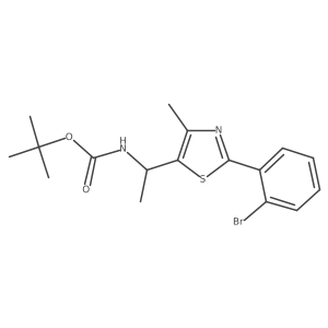 tert-butyl N-{1-[2-(2-bromophenyl)-4-methyl-1,3-thiazol-5-yl]ethyl}carbamate Structure
