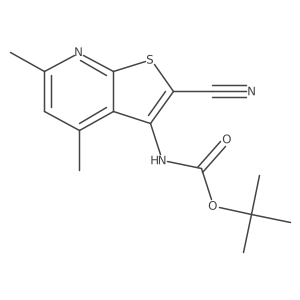 tert-butyl N-{2-cyano-4,6-dimethylthieno[2,3-b]pyridin-3-yl}carbamate Structure