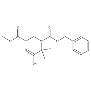2-[benzyloxycarbonyl-(3-methoxy-3-oxo-propyl)amino]-2-methyl-propanoic acid Structure