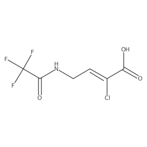 (2Z)-2-chloro-4-(2,2,2-trifluoroacetamido)but-2-enoic acid结构式