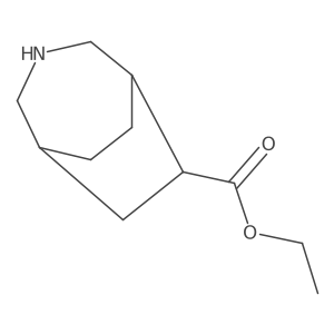 Ethyl (1S,5R,6R)-3-azabicyclo[3.2.2]nonane-6-carboxylate结构式
