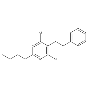 2-Butyl-4,6-dichloro-5-(2-phenylethyl)pyrimidine Structure