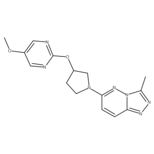 5-Methoxy-2-[(1-{3-methyl-[1,2,4]triazolo[4,3-b]pyridazin-6-yl}pyrrolidin-3-yl)oxy]pyrimidine结构式
