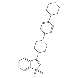 3-{4-[6-(Morpholin-4-yl)pyridazin-3-yl]piperazin-1-yl}-1lambda6,2-benzothiazole-1,1-dione Structure
