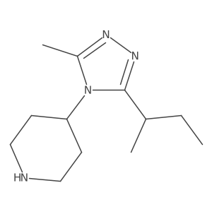4-(3-(sec-Butyl)-5-methyl-4H-1,2,4-triazol-4-yl)piperidine结构式