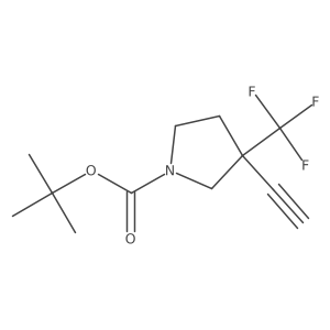 Tert-butyl 3-ethynyl-3-(trifluoromethyl)pyrrolidine-1-carboxylate Structure