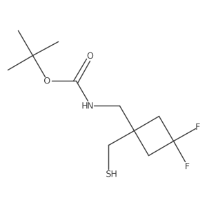 tert-butyl N-{[3,3-difluoro-1-(sulfanylmethyl)cyclobutyl]methyl}carbamate Structure