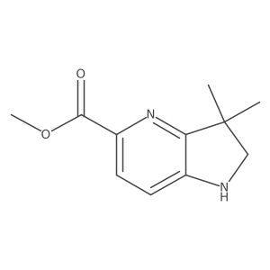 methyl 3,3-dimethyl-2,3-dihydro-1H-pyrrolo[3,2-b]pyridine-5-carboxylate结构式