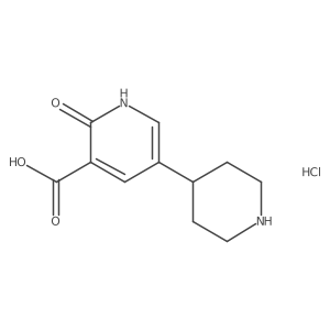 2-Oxo-5-(piperidin-4-yl)-1,2-dihydropyridine-3-carboxylic acid hydrochloride Structure